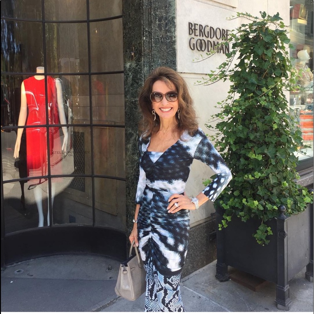 Roberto Cavalli dress size 40 which is S-M as seen on Susan Lucci.